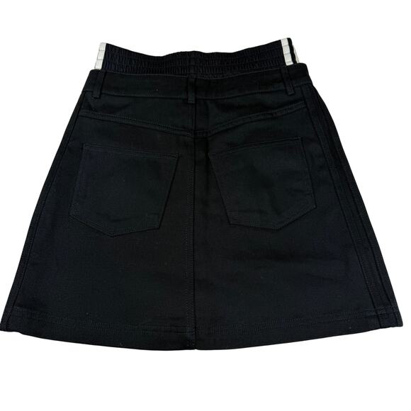 Adidas Firebird Denim Mini Skirt Black Size 2 - Picture 2 of 6